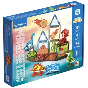 Jazwares Jeu De Construction Geomag Magnetic Tiles Monde Dino pas cher