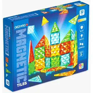 Geomag Magnetic Tiles Gems 32 pas cher
