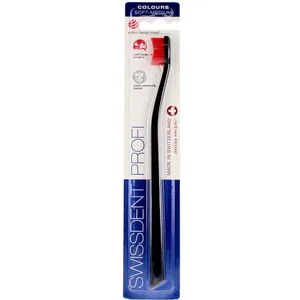 Swissdent Colours Classic toothbrush #black&red pas cher