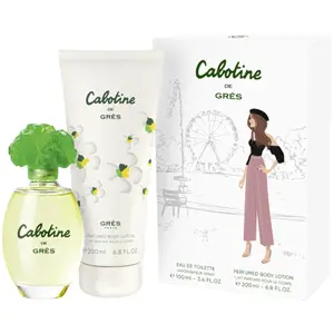 Comparateur de prix : Coffret cabotine vert vapo edt 100ml + creme corps 200ml Femme GRES 100