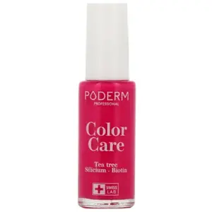 Comparateur de prix : Poderm Color Care Tea Tree Vernis à ongles rose framboise 8ml