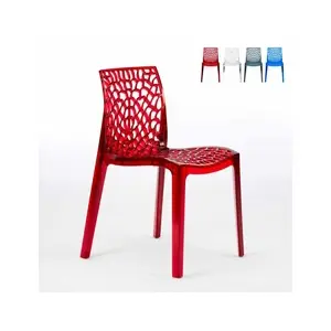 GRAND SOLEIL Chaise Gruvyer - Transparente Rouge pas cher