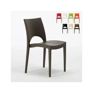 Chaise en polypropylène empilable salle à manger bar Paris Grand Solei... pas cher
