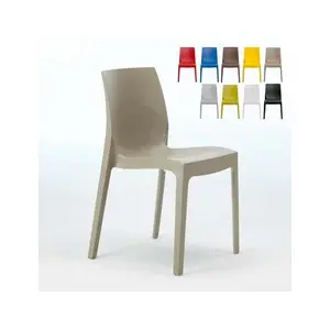 Chaise en polypropylène empilable Salle à Manger café bar Rome Grand S... pas cher
