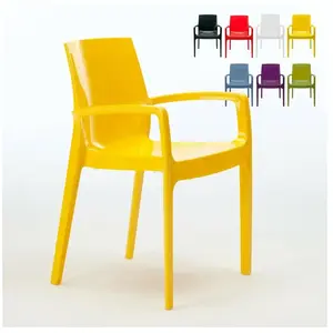 Chaise polypropylène empilable avec accoudoirs salle à manger Cream Gr... pas cher