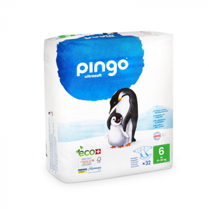 Pingo - Couches écologiques taille 6 XL 15-30 kg 32 langes - Pingo