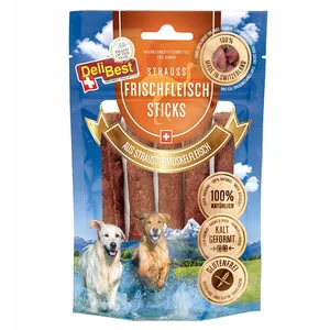5x10cm Light sticks de viande d'autruche DeliBest - Friandises pour Chien