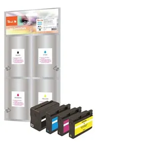 Comparateur de prix : Peach Multi Pack - Pack de 4 - noir, jaune, cyan, magenta - compatible - remanufacturé - cartouche d'encre (alternative pour : HP 932XL, HP 933XL, HP