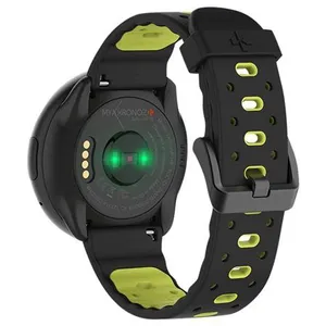 Comparateur de prix : MyKronoz Mykronoz Zeround2hr Premium - 45 Mm - Noir Brossé - Montre Intelligente Avec Sangle - Silicone - Noir/Jaune - Affichage 1.22" - 256 Mo - Bluetooth - 53 G