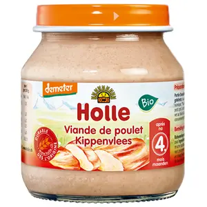 Holle Petit Pot Viande de Poulet Bio +4m 125g pas cher