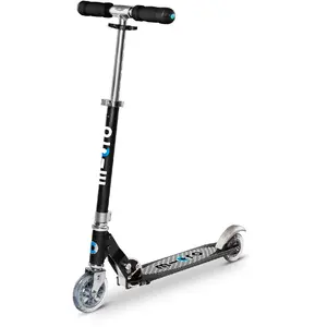 Comparateur de prix : Trottinette 2 roues pliable Enfant   Micro Sprite Noir Grip Rayé