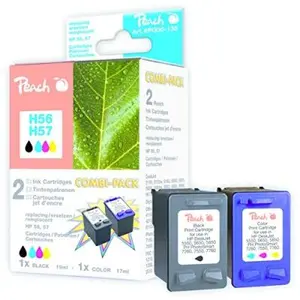 Peach Combi-Pack H56/H57 - Pack de 2 - noir, couleur (cyan, magenta, j...