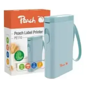 Peach PE110-bl Imprimante d'étiquettes Bleu Peu encombrante et sans Fil pour Mettre de l'ordre Partout pas cher