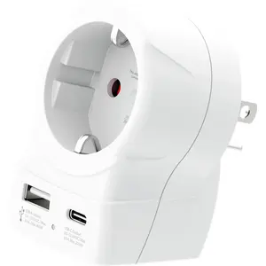 Adaptateur de voyage SKROSS Europe vers USA USB-A + USB-C pas cher