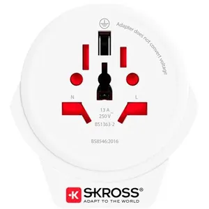 Comparateur de prix : Adaptateur de voyage SKROSS Monde vers Europe + USB-A