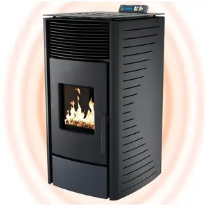 NEMAXX Poêle à pellets P12 - Chauffage à pellets avec 13,6 kW   Poêle à pellets cheminée électrique Wi-Fi Ready   Poêle à pellets avec une haute émission de pas cher