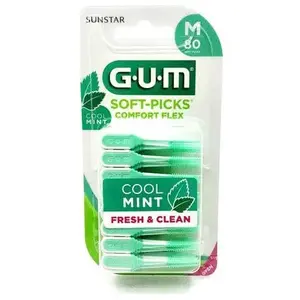 Comparateur de prix : Bâtonnet interdentaire GUM® SOFT-PICKS® COMFORT FLEX MINT Medium x80