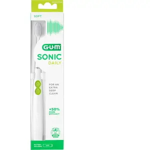 Comparateur de prix : Brosses à Dents-GUM Sonic Daily Brosse à Dents Souple (Couleur : Blanc)