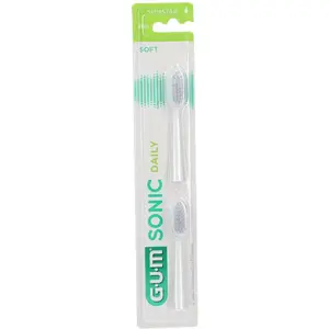 Comparateur de prix : GUM Daily Sonic Recharges Têtes de Brosse à Dents Souple x 2
