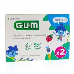 Comparateur de prix : Gum Dentifrice Junior Lot de 2 x 50ml