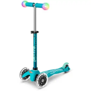 Trottinette 3 roues enfant LED - Mini Micro Deluxe Magique Aqua pas cher