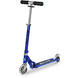Comparateur de prix : Trottinette Enfant Micro Sprite LED Bleu Pétrole - 2 Roues Lumineuses Pliable