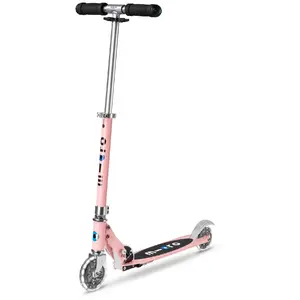 Comparateur de prix : Trottinette Enfant Micro Sprite LED Rose - 2 Roues Lumineuses Pliable