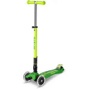 Comparateur de prix : Trottinette Enfant Maxi Micro Deluxe Pliable Néon Led Vert