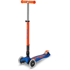 Trottinette Enfant Maxi Micro Deluxe Pliable Néon Led Orange pas cher