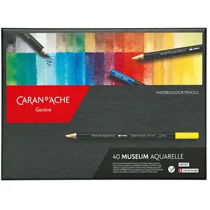 Comparateur de prix : Boîte carton de 40 crayons de couleurs Museum Aquarelle - Caran d'Ache
