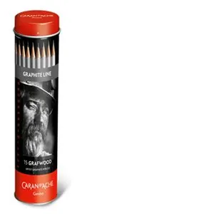 Boîte métal des 15 crayons Grafwood - Caran d'Ache