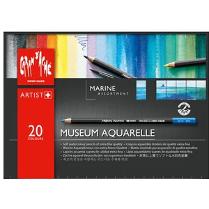 Comparateur de prix : Caran d'Ache Crayon de couleur Museum Aquarelle - boite de 24 couleurs Marine