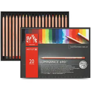 Comparateur de prix : Boîte carton de 20 crayons de couleurs LUMINANCE 6901® - Caran d'Ache