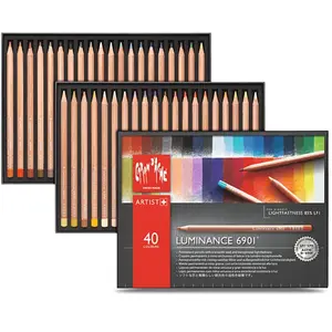 Caran d'Ache crayons de couleurs luminance boîte de 40 couleurs pas cher