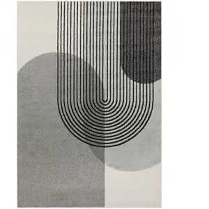Novatrend Tapis moderne tissé plat gris 160x230 cm pas cher
