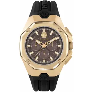 Montre Homme Philipp Plein Octagon PWTBA0423 - Bracelet Silicone Noir pas cher
