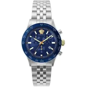 Comparateur de prix : Versace Chronographe Homme VE2U01024 Bracelet s Quartz Hellenyium Chrono