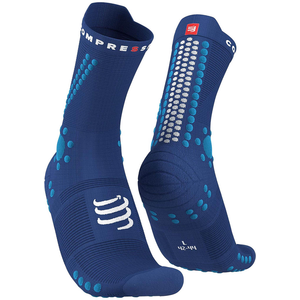 Comparateur de prix : Chaussettes Compressport Pro Racing v4.0 Run High bleu marine - T4