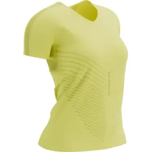 Compressport Maillot manches courtes performance femme green sheen pas cher