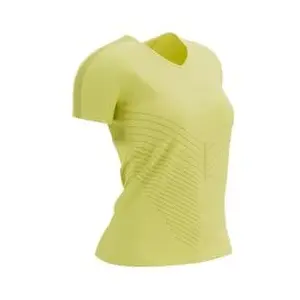 Compressport Maillot manches courtes performance femme green sheen pas cher