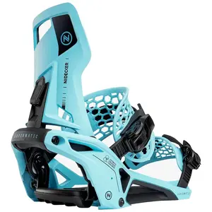 Nidecker - Fixations de Snowboard - Supermatic Cyan en Nylon - Taille M - Bleu pas cher