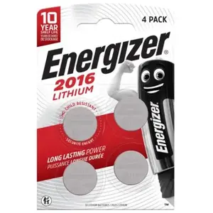 Comparateur de prix : Energizer Energizer Coin Batterie CR 2016 Lithium CR2016 90 mAh 3 V 4 St.