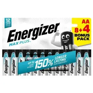 Comparateur de prix : Energizer Piles alcalines MAX PLUS AA. LR06 - blister de 8+4