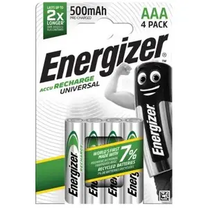 Comparateur de prix : Piles rechargeables universelles Energizer 500mAh AAA 4 unités