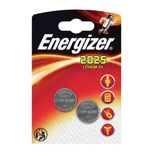 Energizer - Blister de 2 Piles - CR2025 - Piles Miniatures Lithium TU pas cher