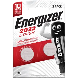 pile lithium - energizer cr2032 - 3 volts - blister de 2 piles pas cher