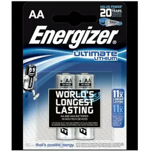 Energizer 2 piles lithium FR6 - AA pas cher