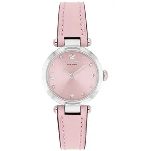Montre Femme Coach Cary - 14504458 Bracelet Cuir Rose pas cher