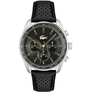 Montre Homme Lacoste Boston - 2011379 Bracelet Cuir Noir pas cher