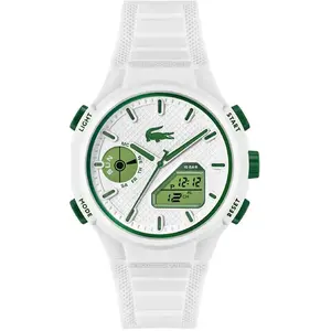 Montre Homme Lacoste LC33 - 2011364 Bracelet Silicone Blanc pas cher